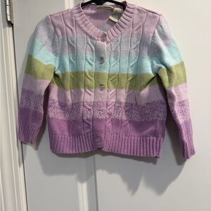 Toddler girls Cherokee Pastel Striped Cardigan
